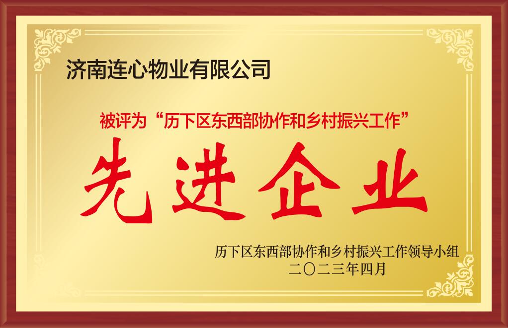 濟南市歷下區東西部協作和鄉村振興工作先進企業(yè)